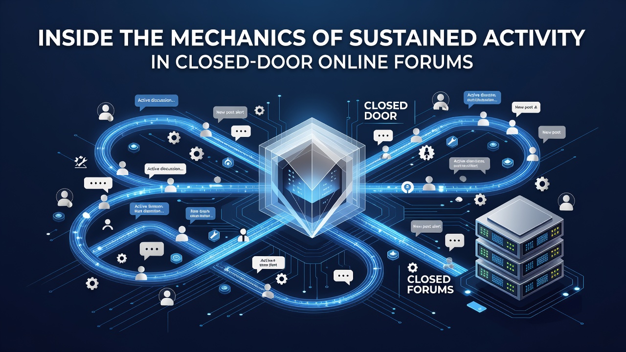 Inside the Mechanics of Sustained Activity in Closed-Door Online Forums
